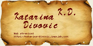 Katarina Divović vizit kartica